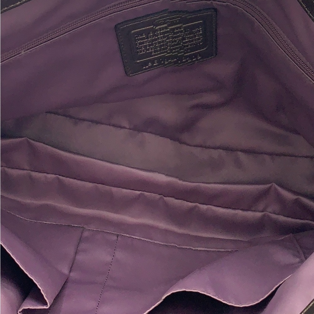 Coach Peyton Rose Gold Metallic Python Print with Gold and Tortoise Hardware - Picture 12 of 14